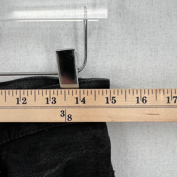 MOUSSY VINTAGE Staley Tapered Straight Leg Jeans Women 26 Black Cropped Distress - Picture 16 of 16